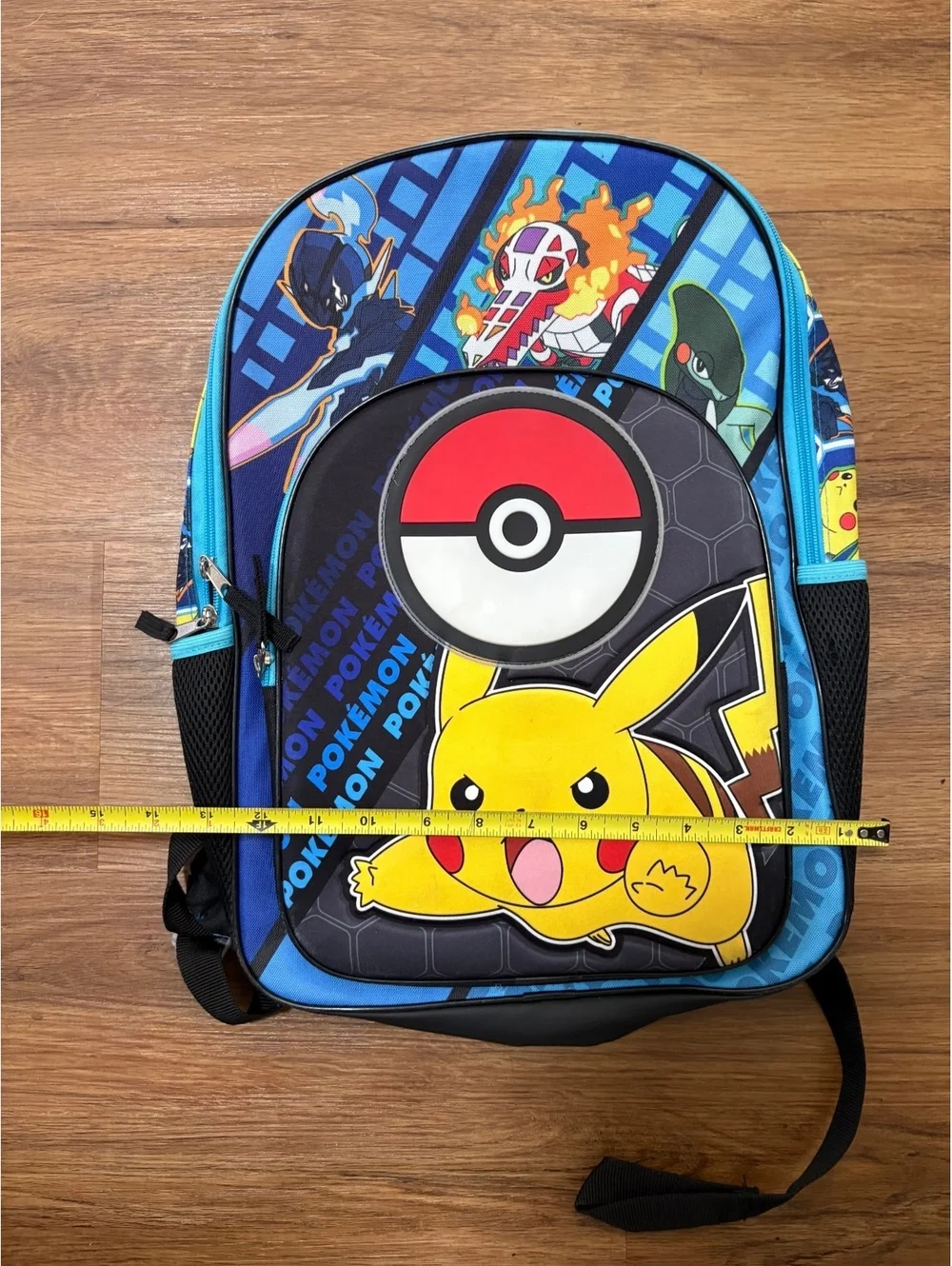 Pokémon Pikachu Kids Backpack Blue Poké Ball Character School Book Bag